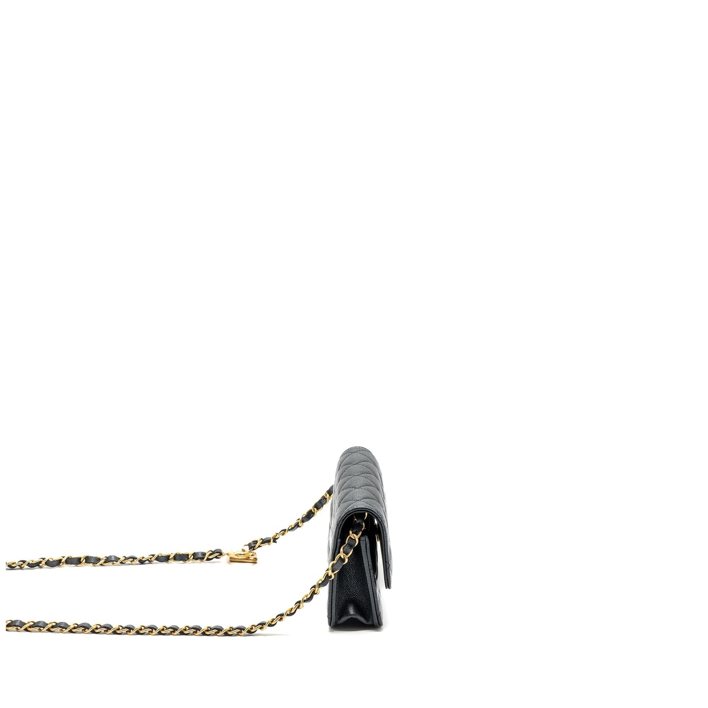 Chanel Mini Flap Bag With Adjustable Chains Caviar Black (microchip)