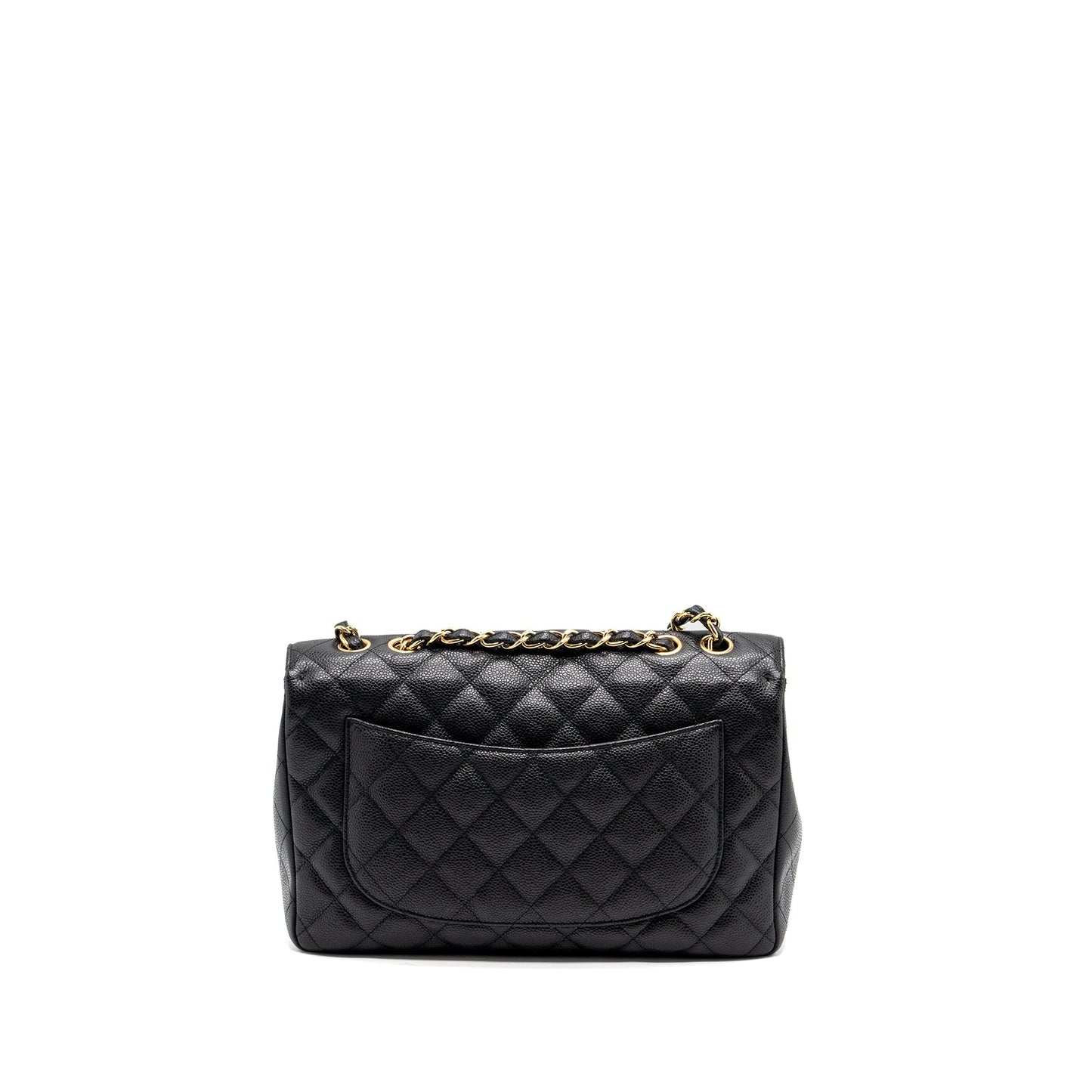Chanel classic jumbo single flap bag caviar black