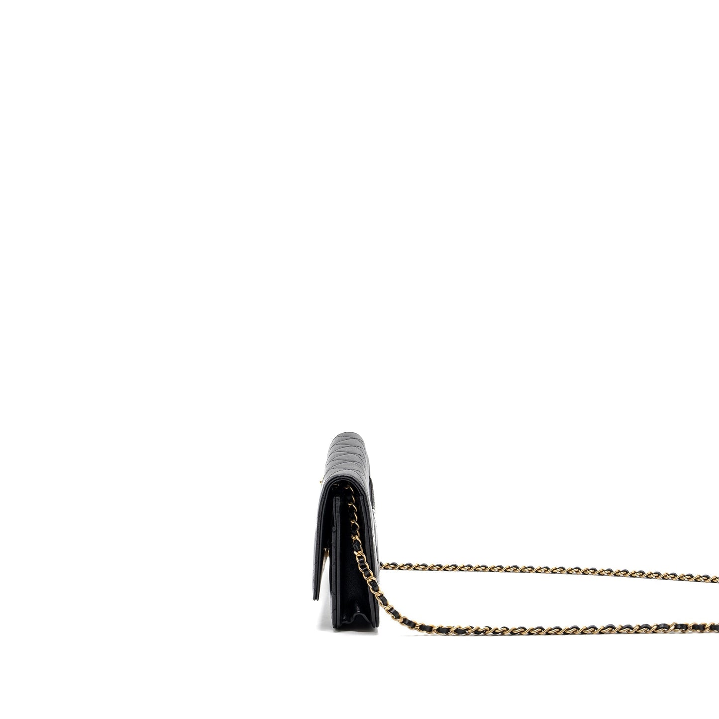 Chanel Classic Wallet On Chain With Charms Lambskin Black