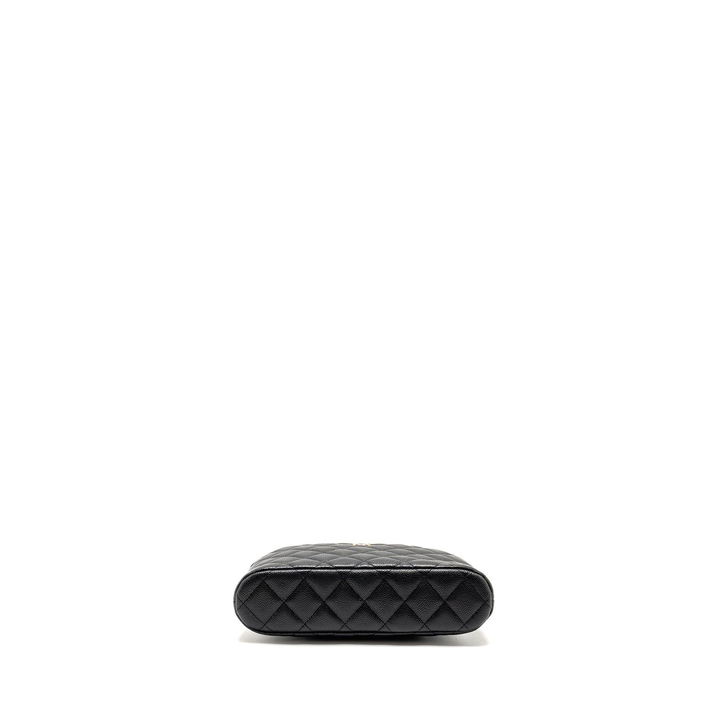 Chanel Classic CC Clutch with Chain Caviar Black L (Microchip)