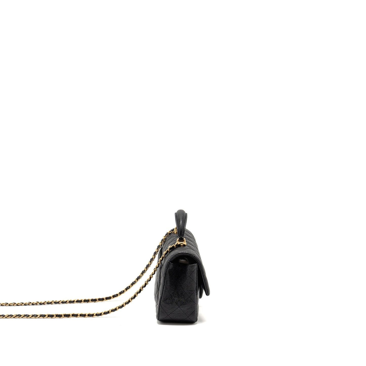 Chanel Top Handle Mini Rectangular Flap Bag Caviar BLACK