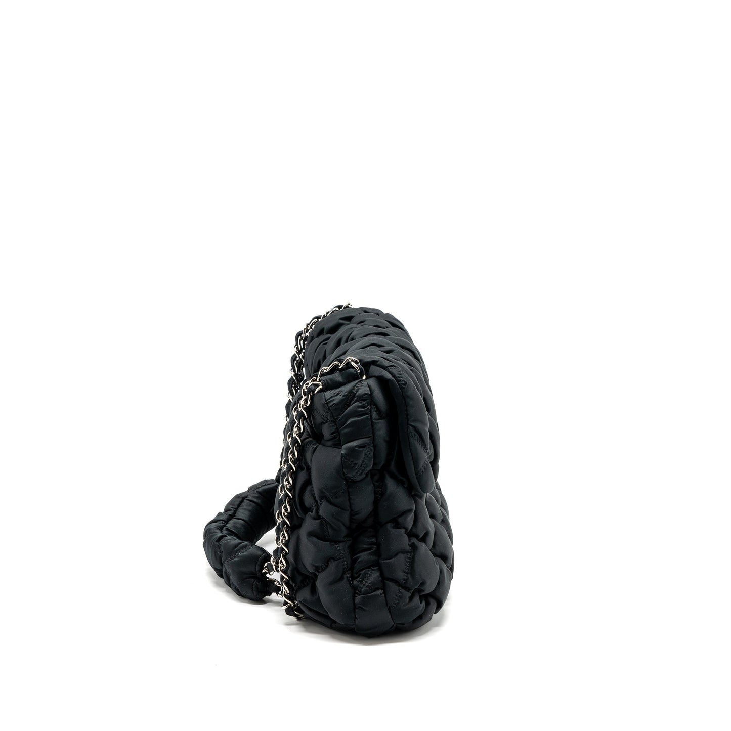Chanel quilted flap shoulder bag nylon black