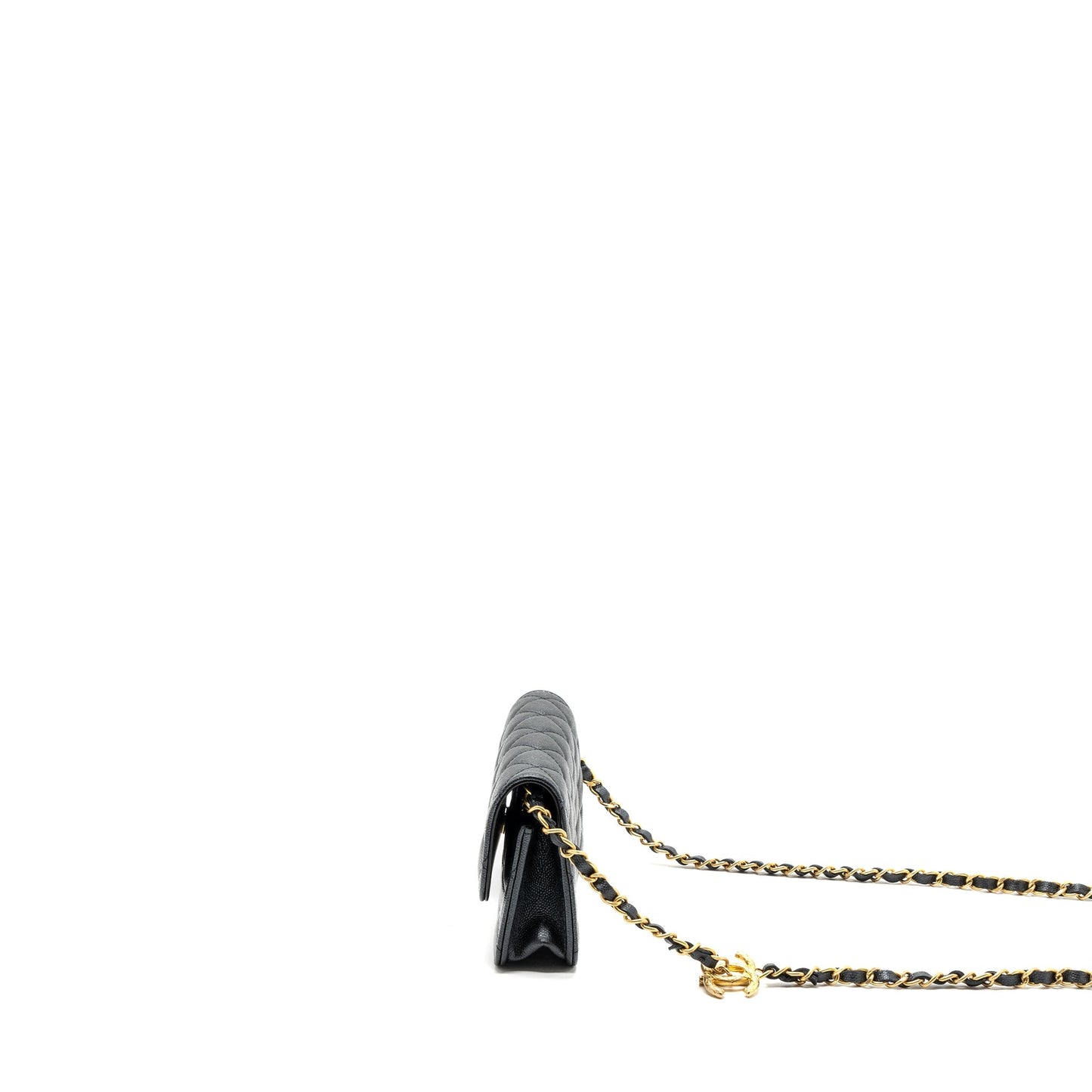Chanel Mini Flap Bag With Adjustable Chains Caviar Black (microchip)