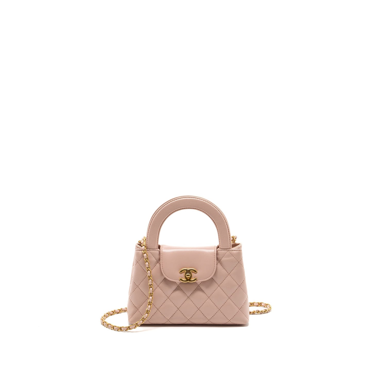 Chanel 23k mini shopping tote / kelly bag calfskin pink  (Microchip)