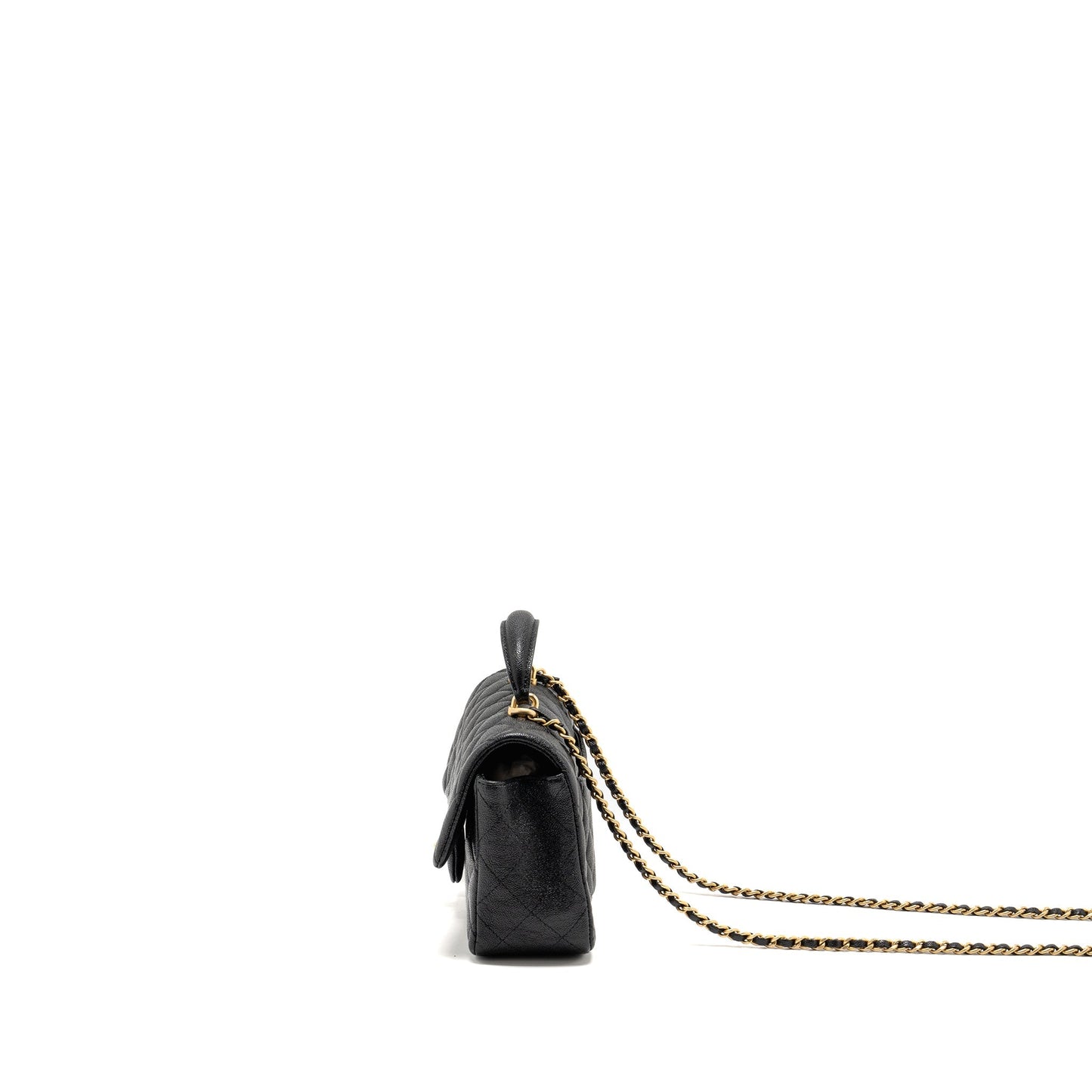 Chanel Top Handle Mini Rectangular Flap Bag Caviar BLACK