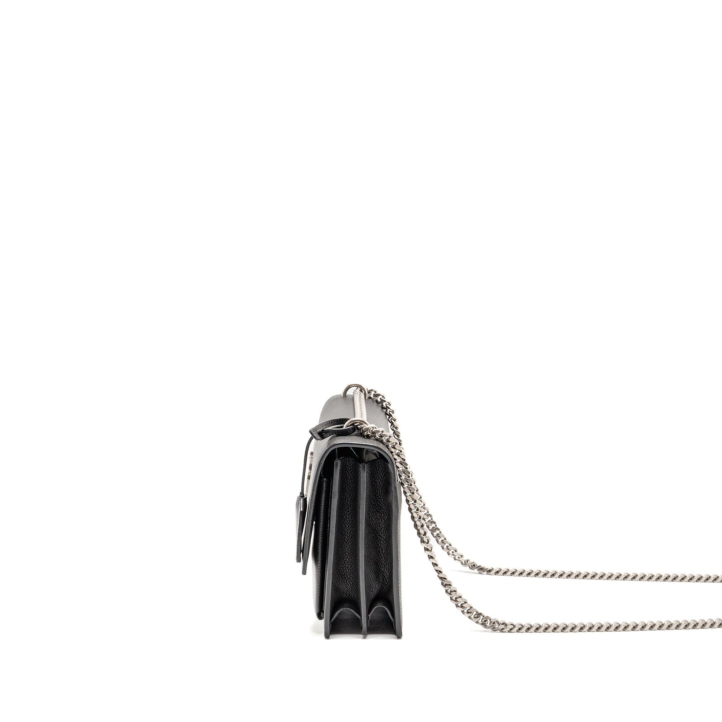 Saint Laurent/ Medium Sunset Purse Calfskin Grey