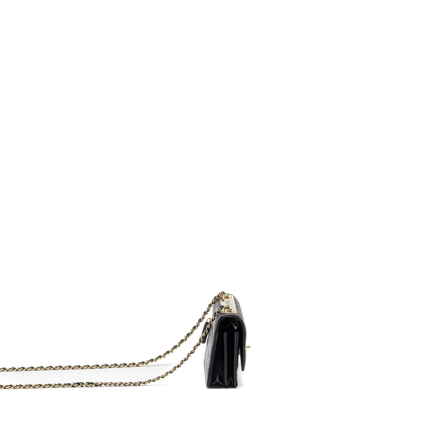 Chanel Mini Trendy CC Wallet on Chain Lambskin Black L