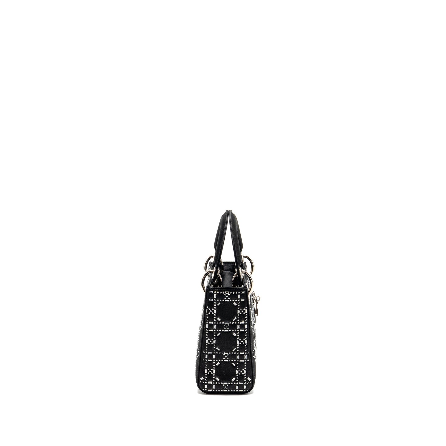 Dior Mini Lady Dior Satin Crystal Black