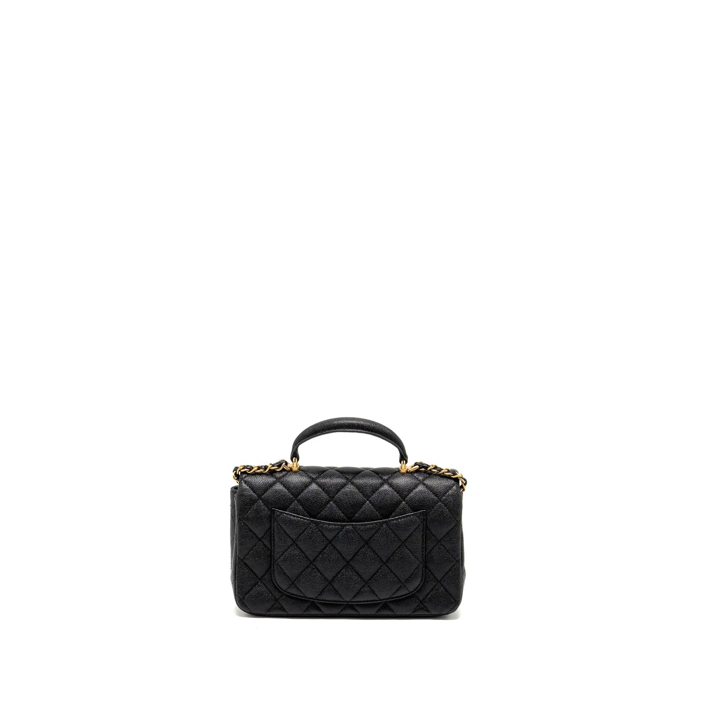 Chanel Top Handle Mini Rectangular Flap Bag Caviar BLACK