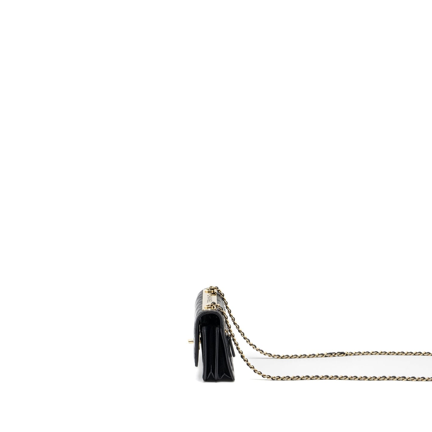 Chanel Mini Trendy CC Wallet on Chain Lambskin Black L