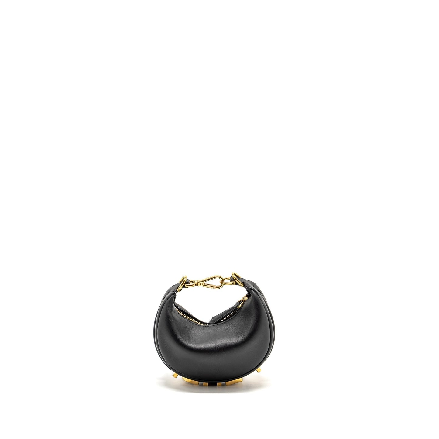 Fendi Nano Fendigraphy Leather Charm Calfskin Black