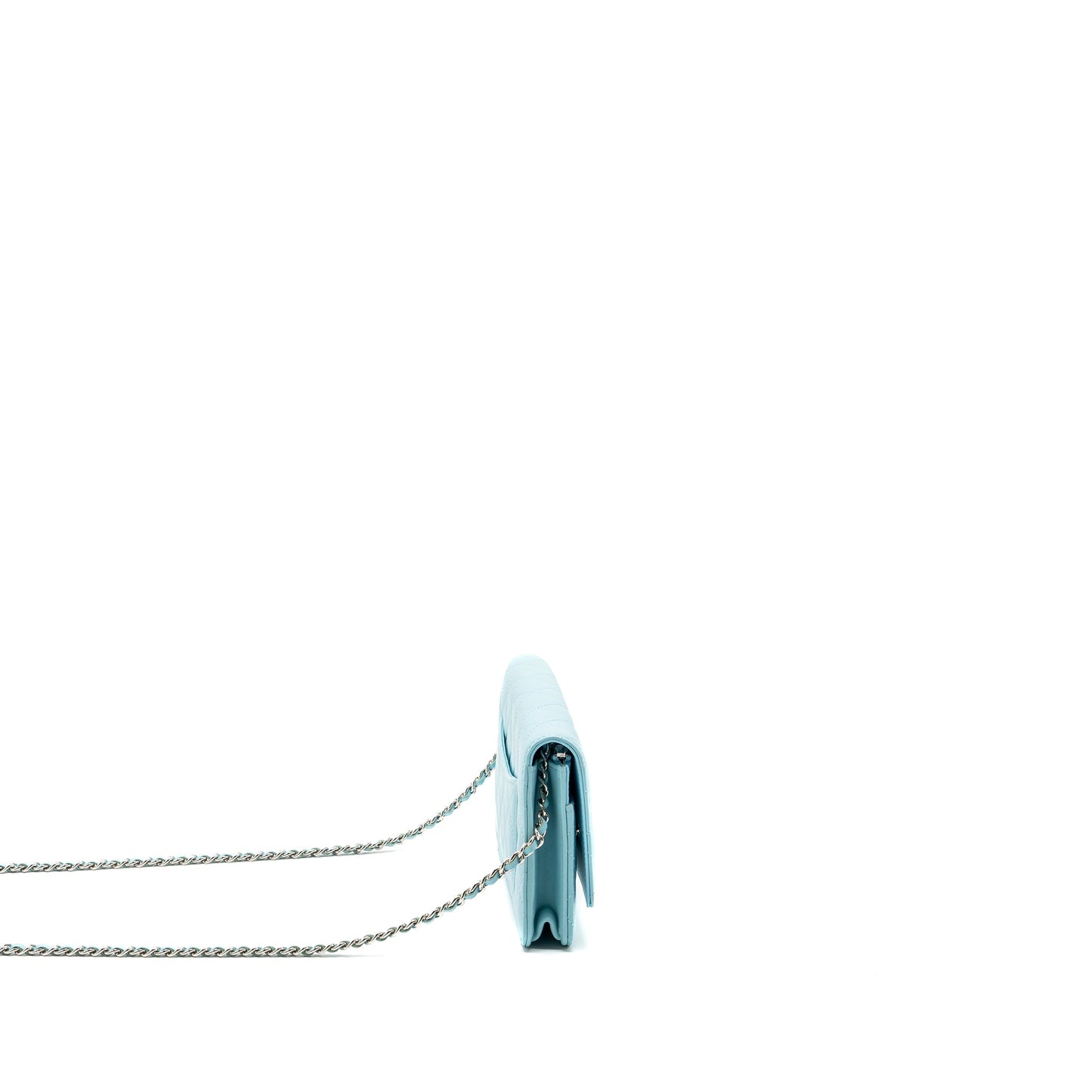 Chanel Classic Wallet On Chain Lambskin Light Blue