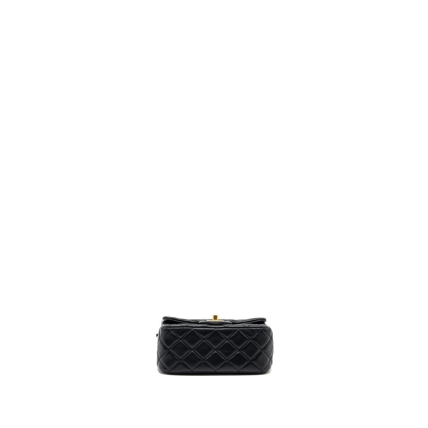 Chanel Pearl Crush Mini Square Lambskin Black  (Microchip)