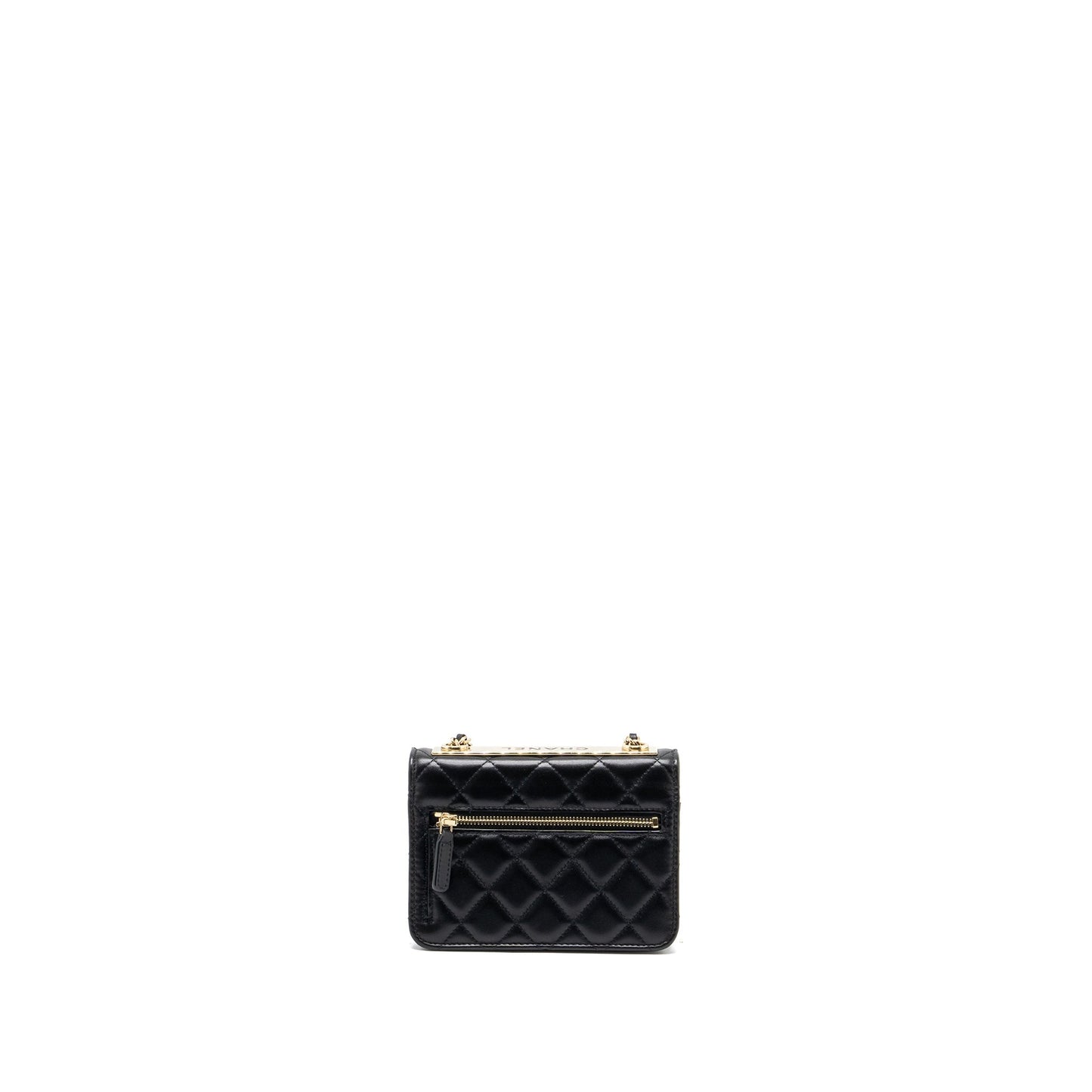 Chanel Mini Trendy CC Wallet on Chain Lambskin Black L