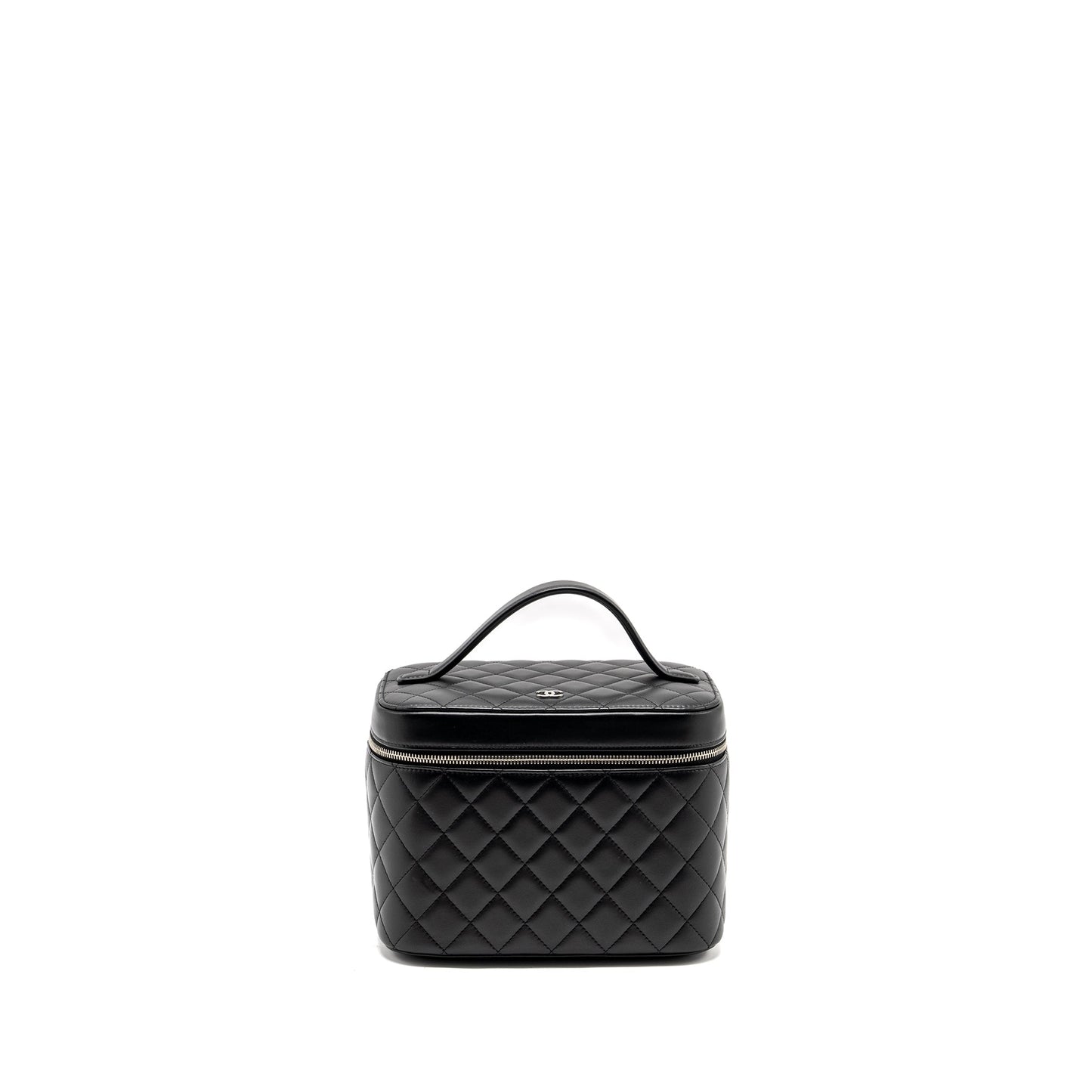 CHANEL Quilted Vanity Case Lambskin Black
