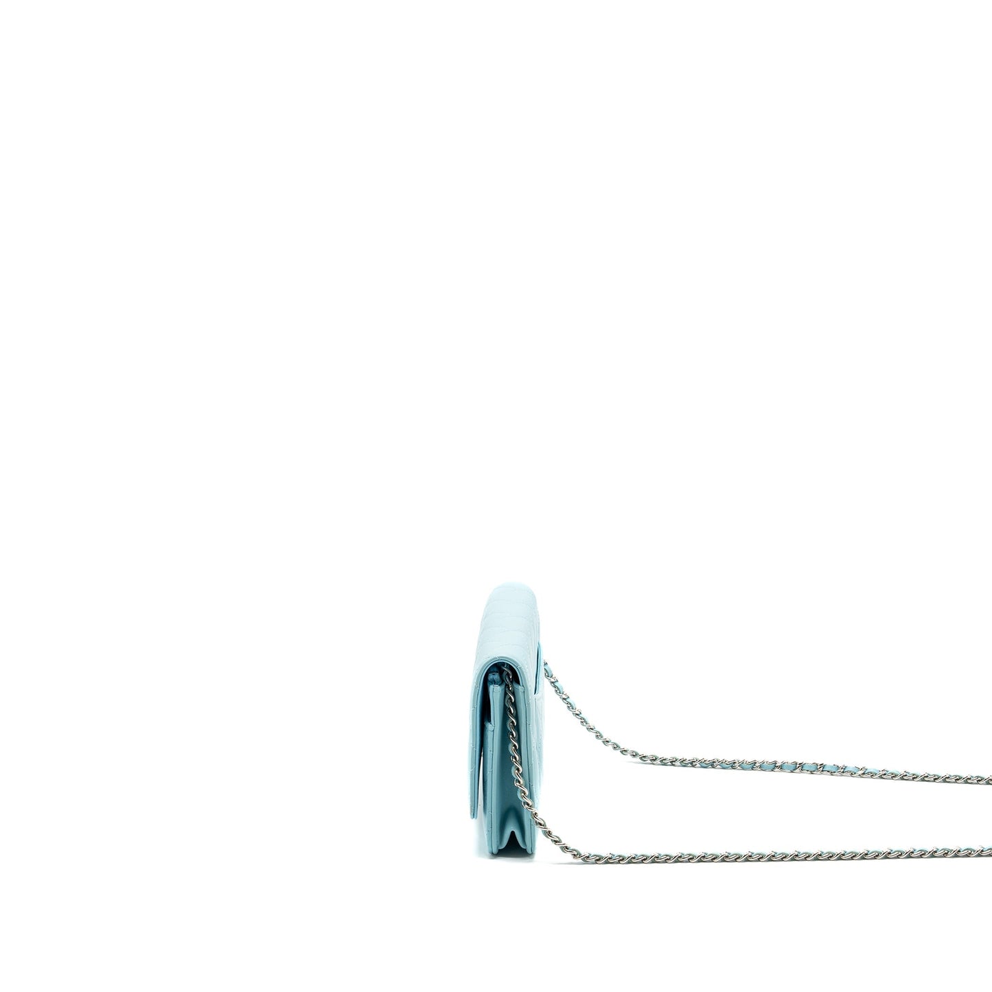 Chanel Classic Wallet On Chain Lambskin Light Blue