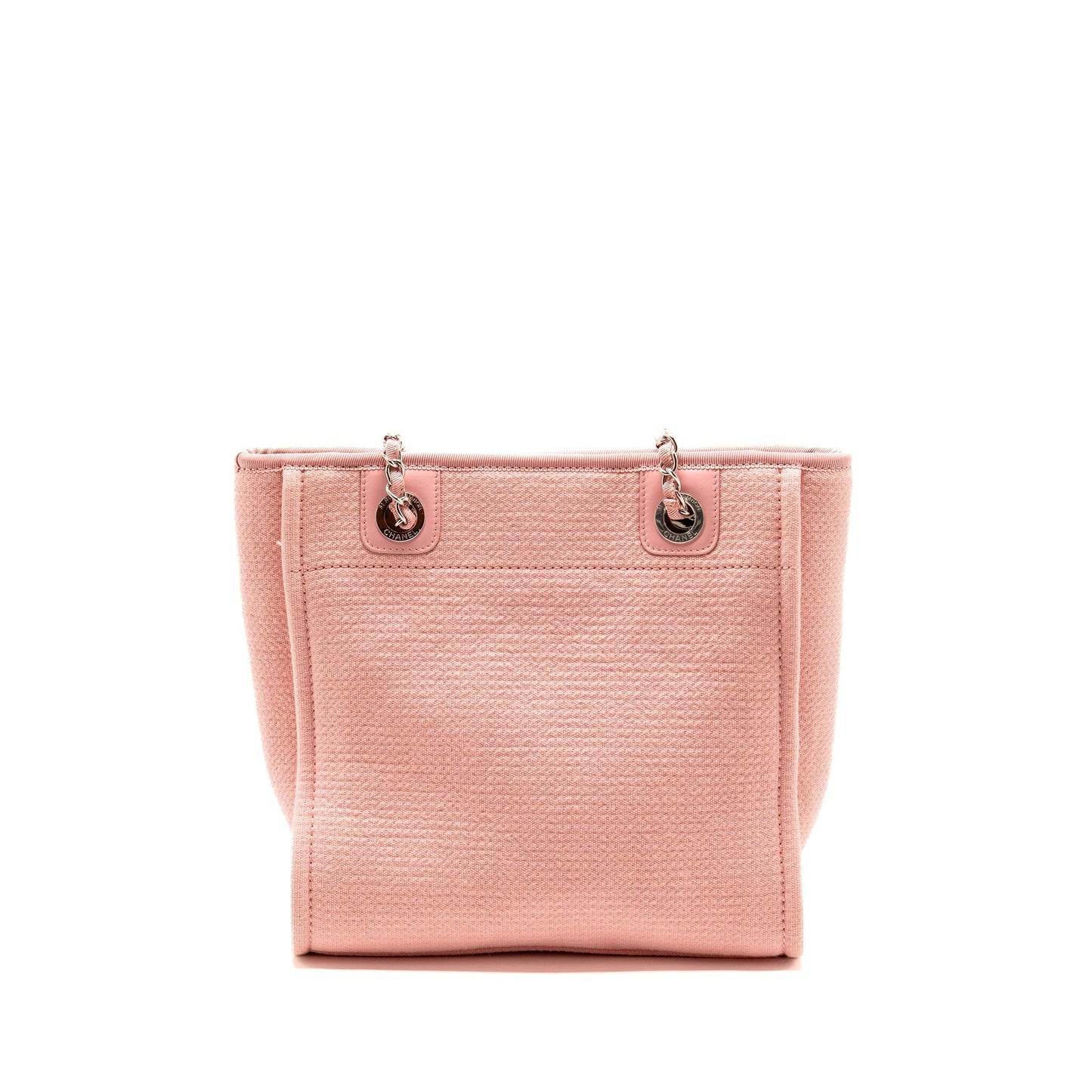 Chanel Deauville Pm Tote Bag Canvas Pink  (microchip)