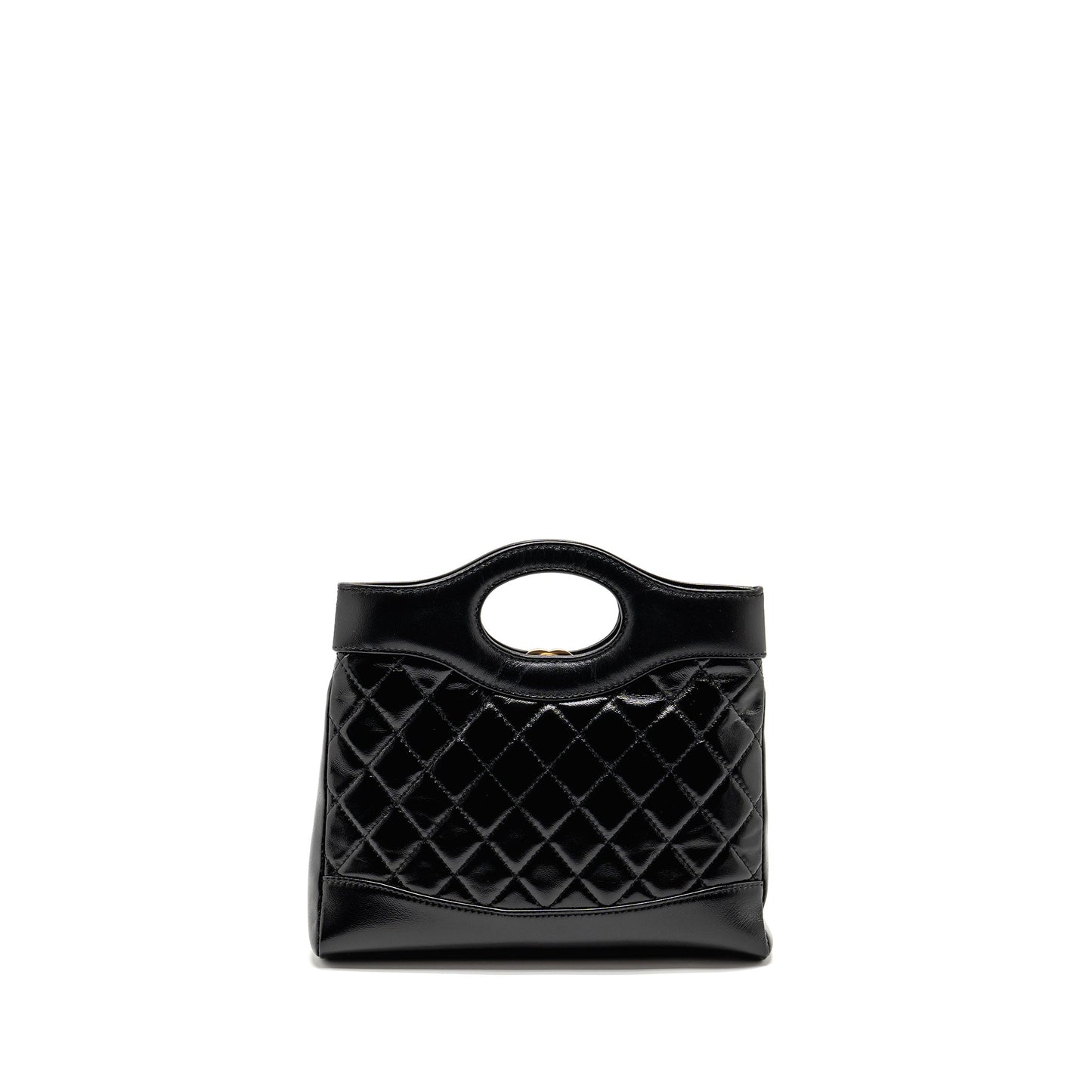 Chanel Mini 31 bag Shiny Calfskin Black L (Microchip)
