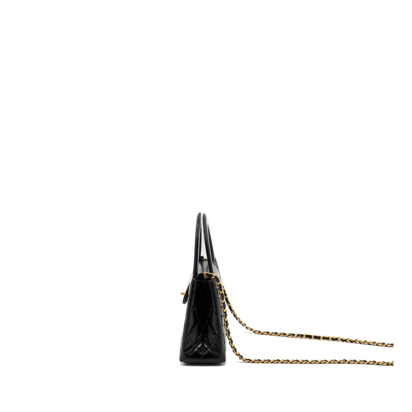 Chanel 23k Mini Shopping Bag Calfskin Black  (microchip)