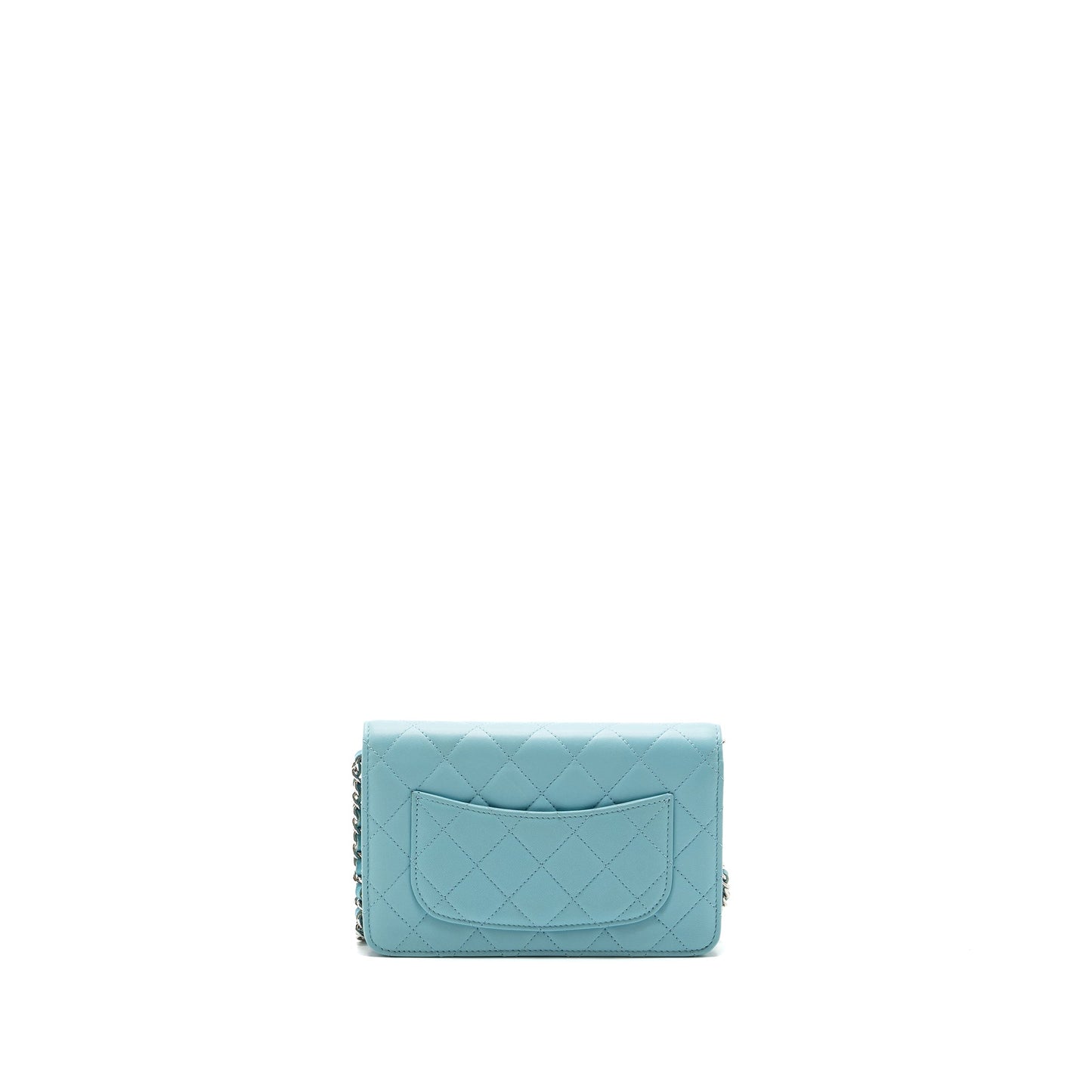 Chanel Classic Wallet On Chain Lambskin Light Blue