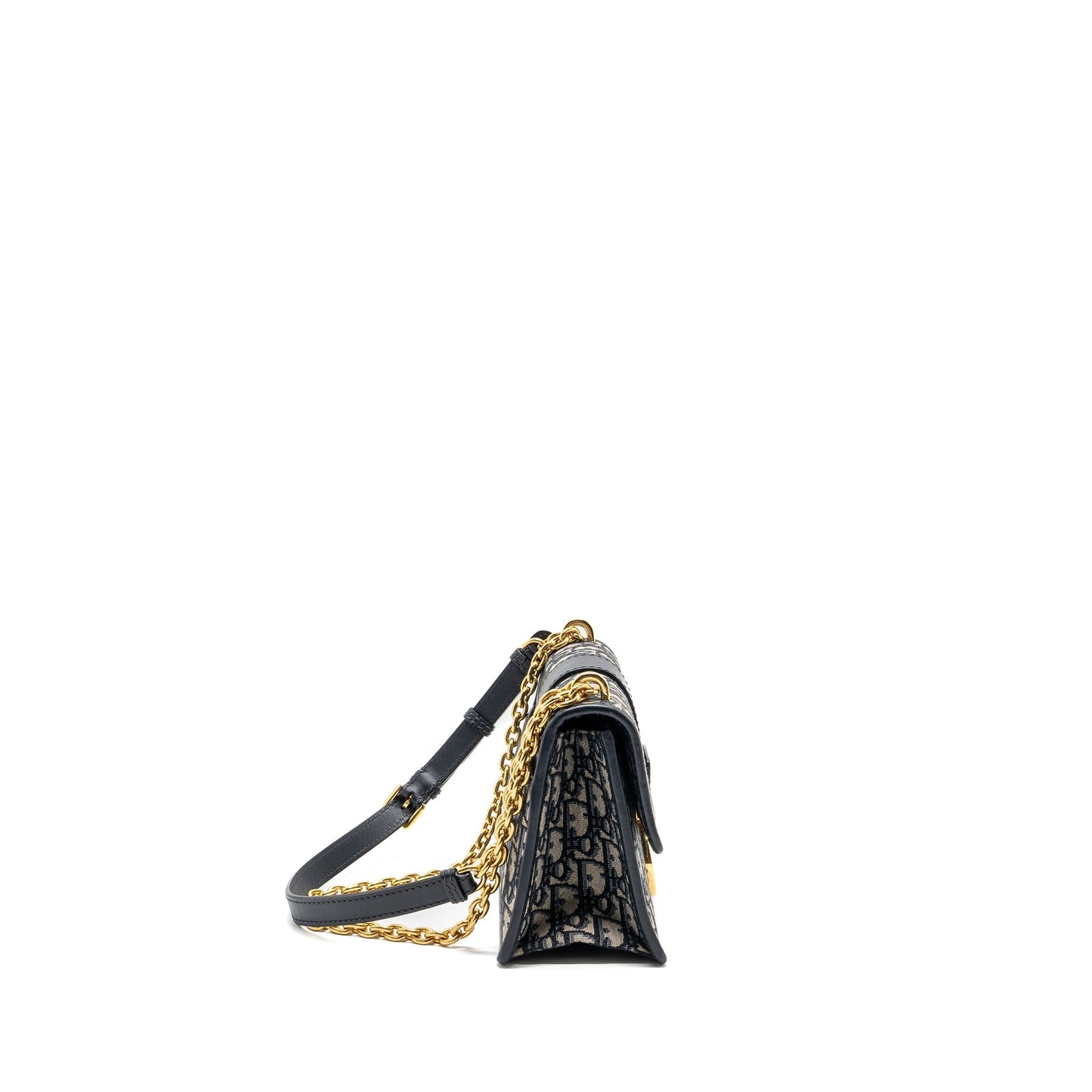Dior 30 Montaigne Purse Blue Dior Oblique Jacquard Canvas/ Leather