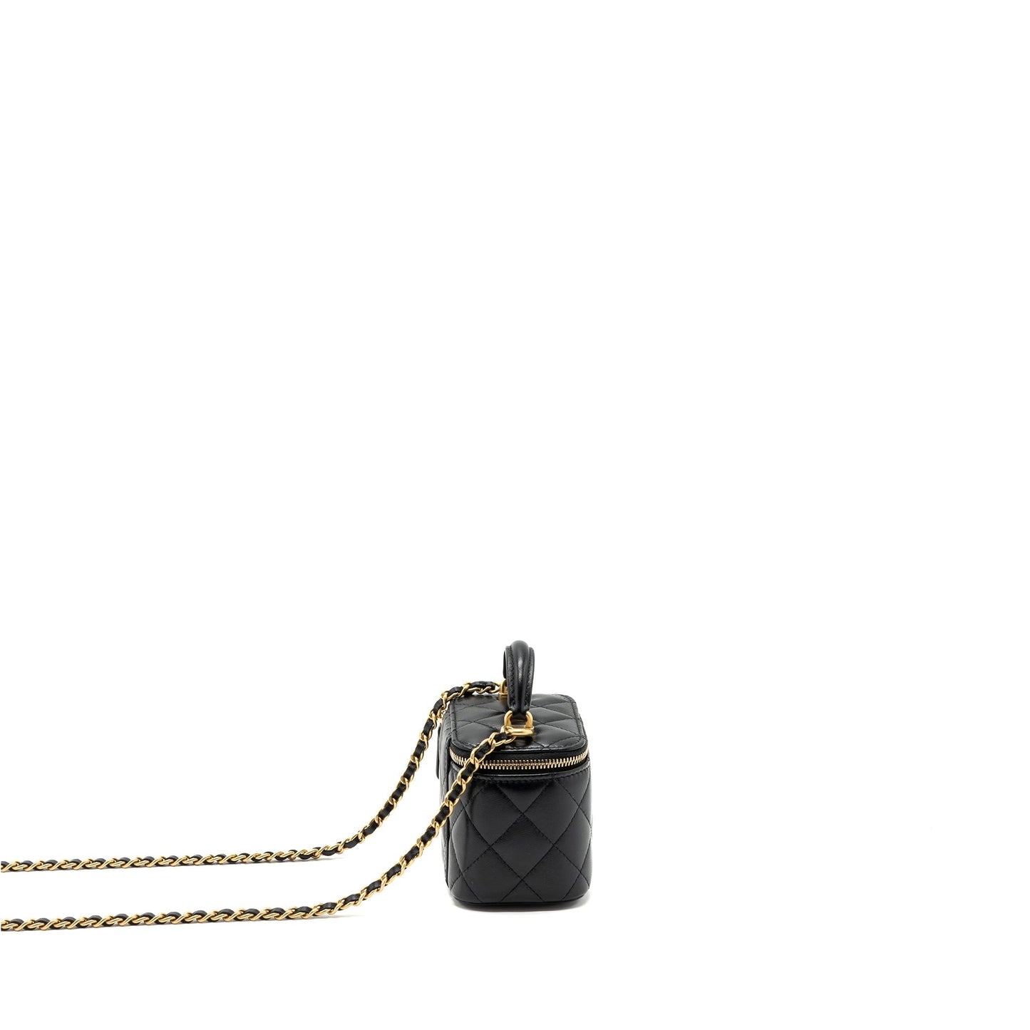 Chanel Top Handle Mini Vanity Lambskin Black