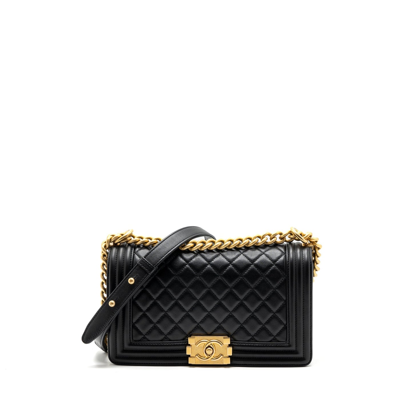 Chanel Medium Boy Bag Calfskin Black