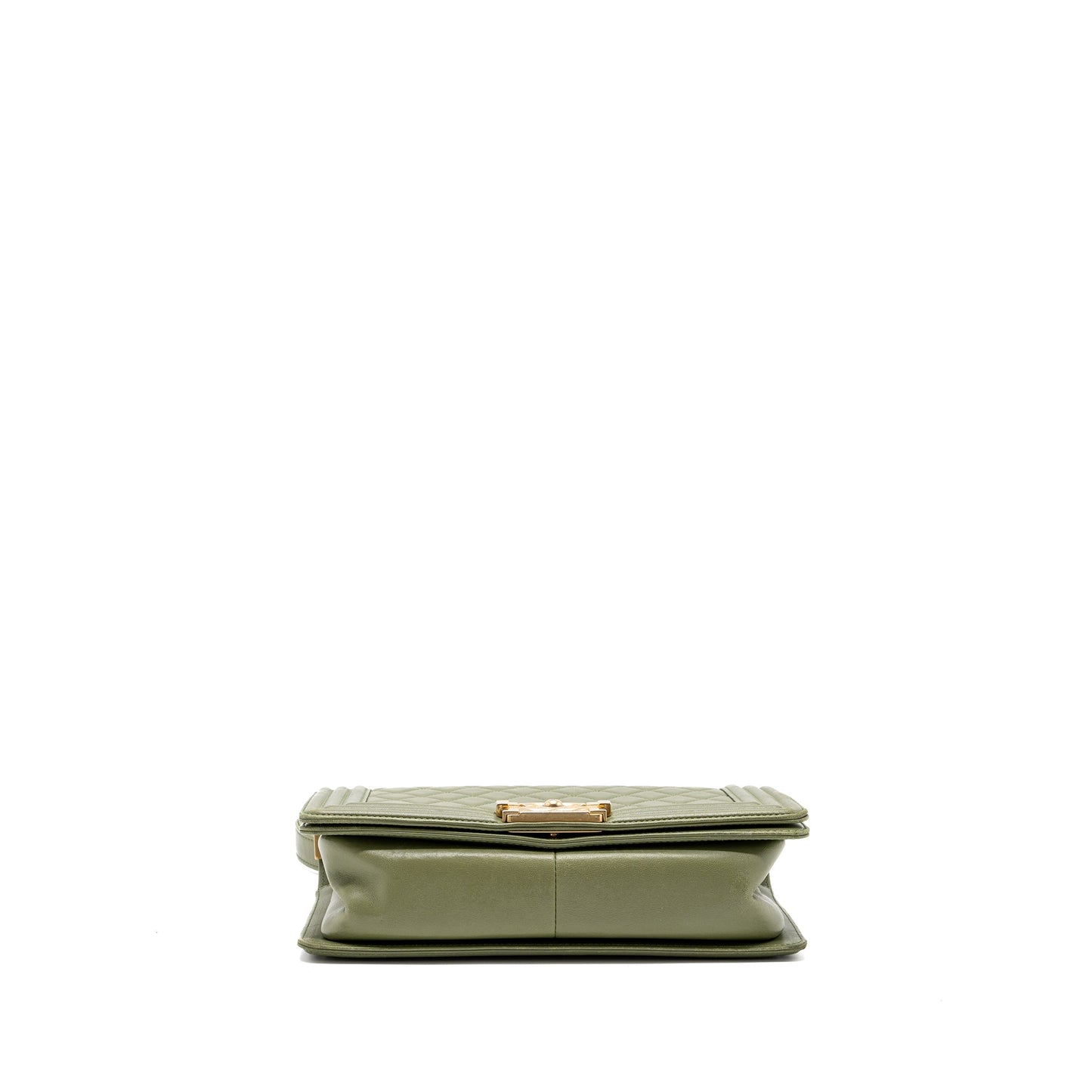 Chanel Medium boy bag lambskin green