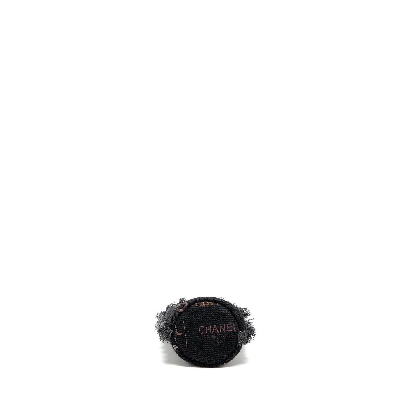 Chanel Super Mini Bucket Bag Black Denim L
