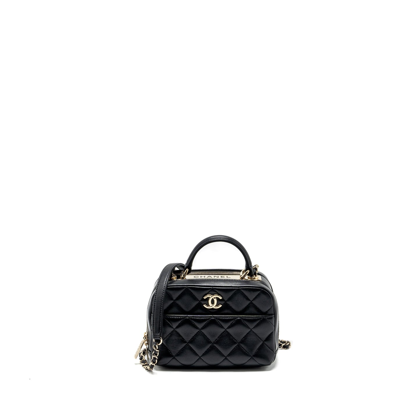 Chanel trendy cc top handle vanity bag lambskin black