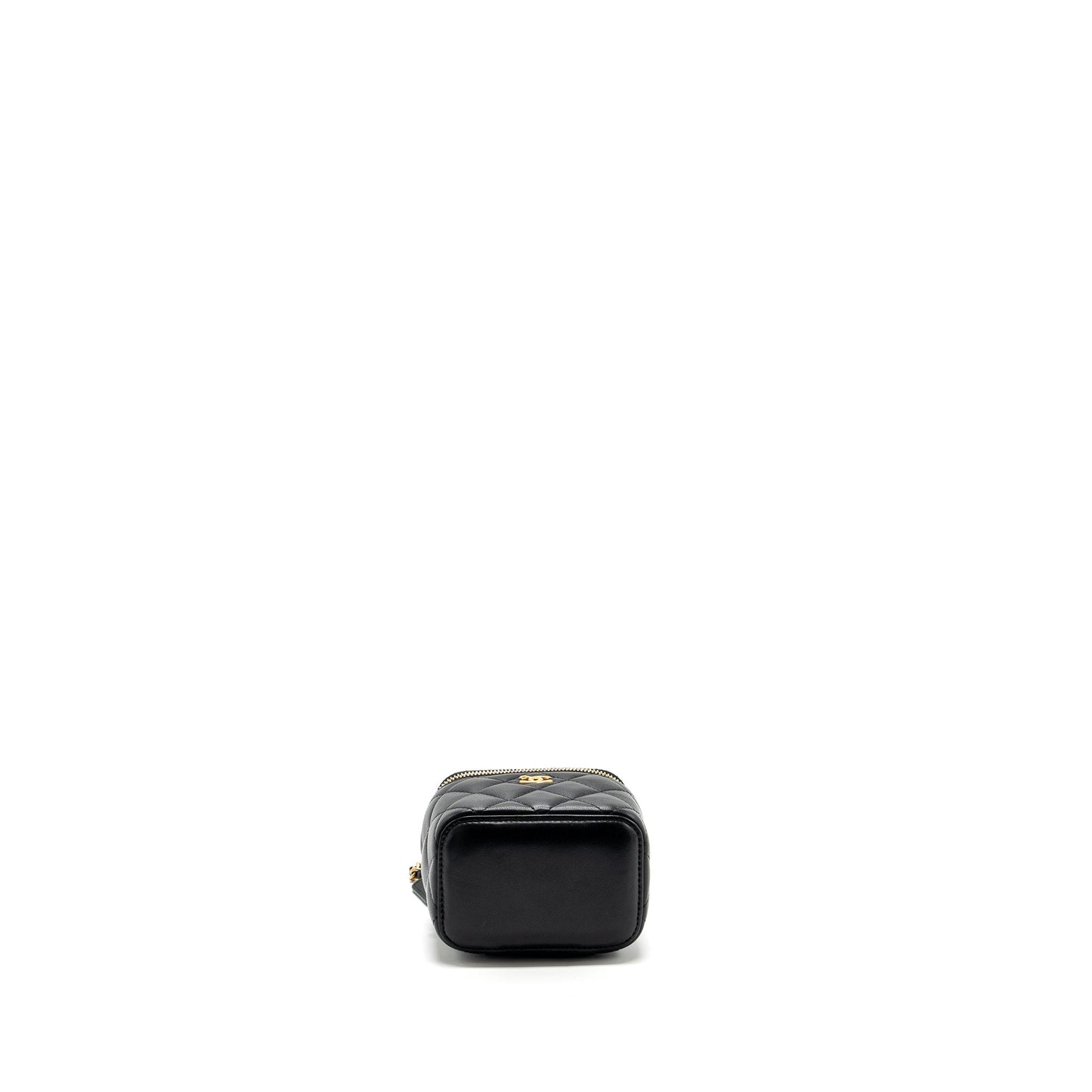 Chanel Pearl Crush mini vanity with chain lambskin black with