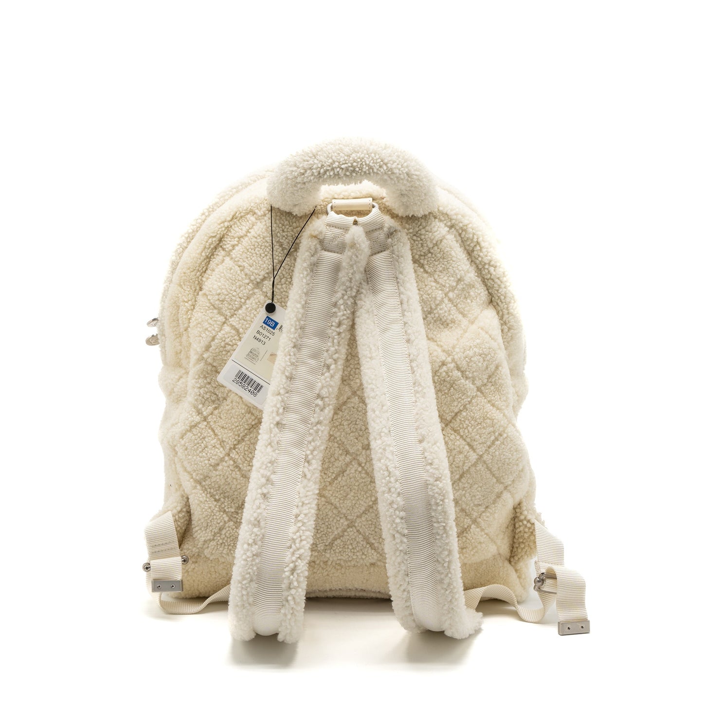 Chanel 19B Backpack Shearling White/Multicolour
