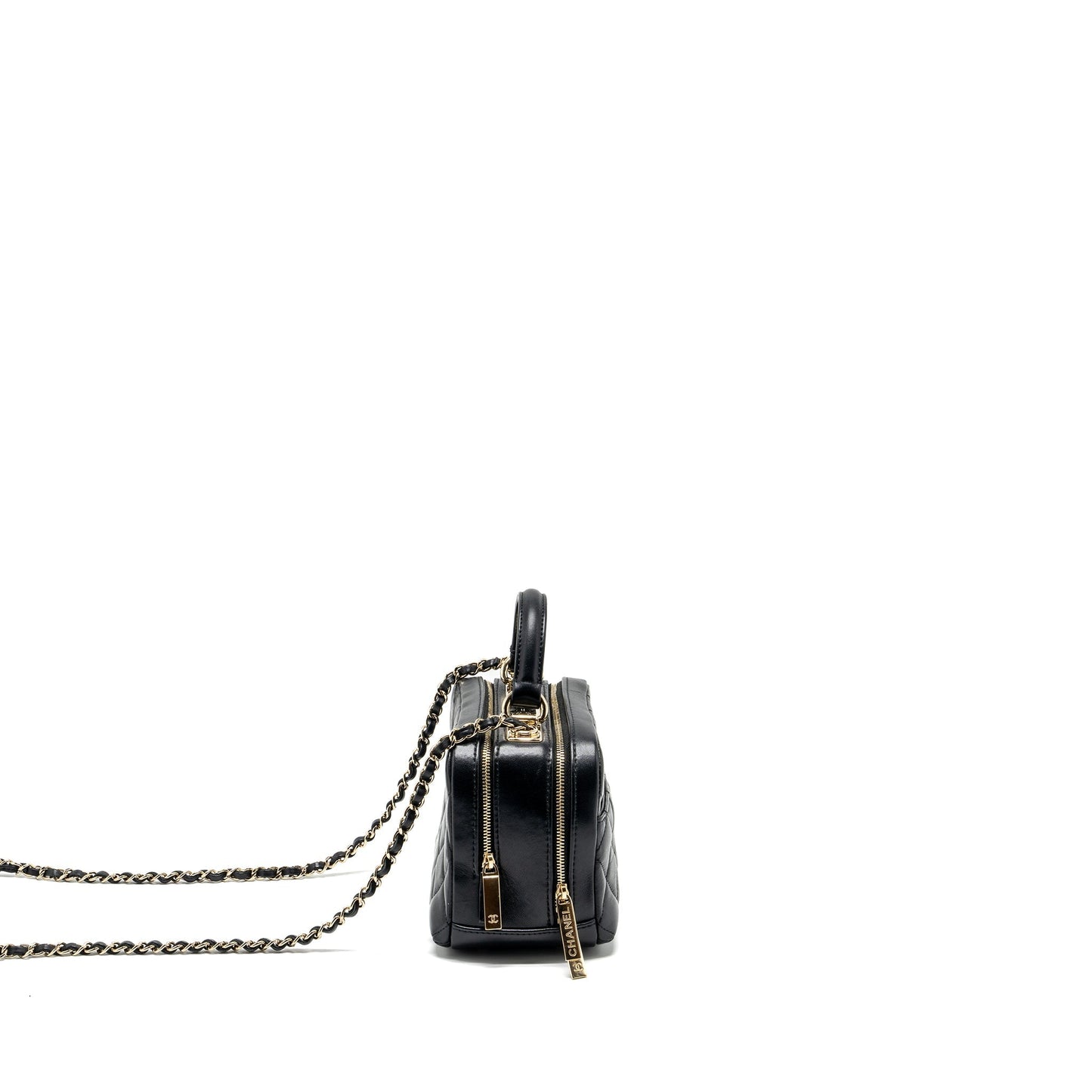 Chanel trendy cc top handle vanity bag lambskin black