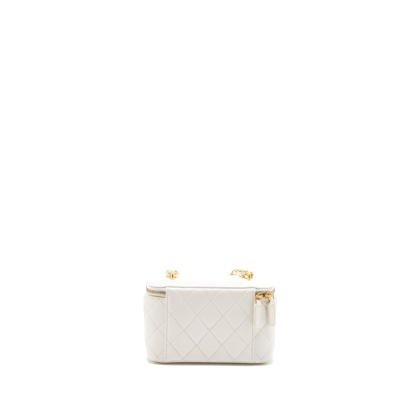 Chanel long vanity with lambskin white  (Microchip)