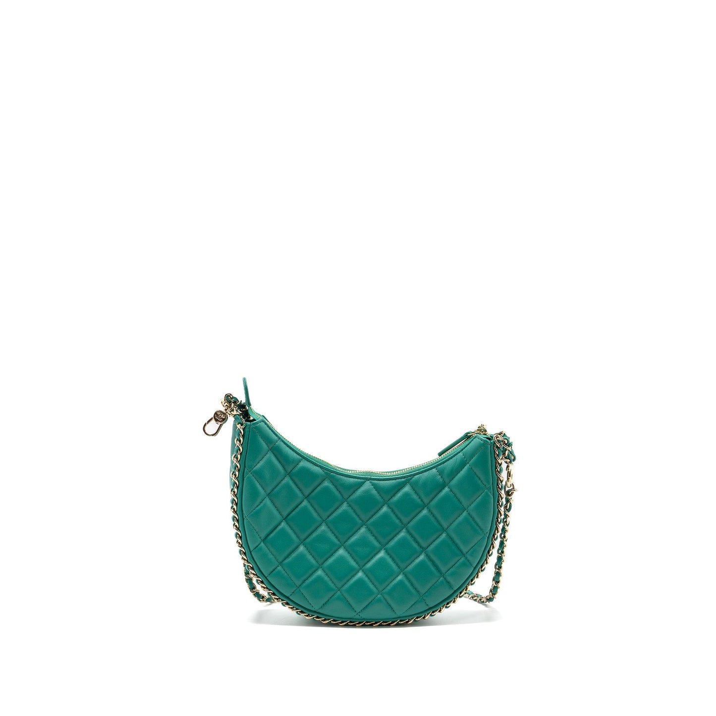 Chanel Small Moon Hobo Lambskin Green L (microchip)