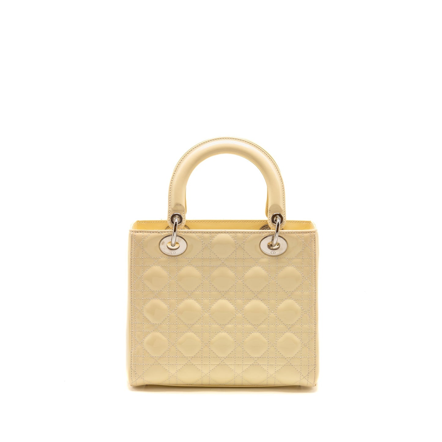 Dior Medium Lady Dior Patent Light Yellow