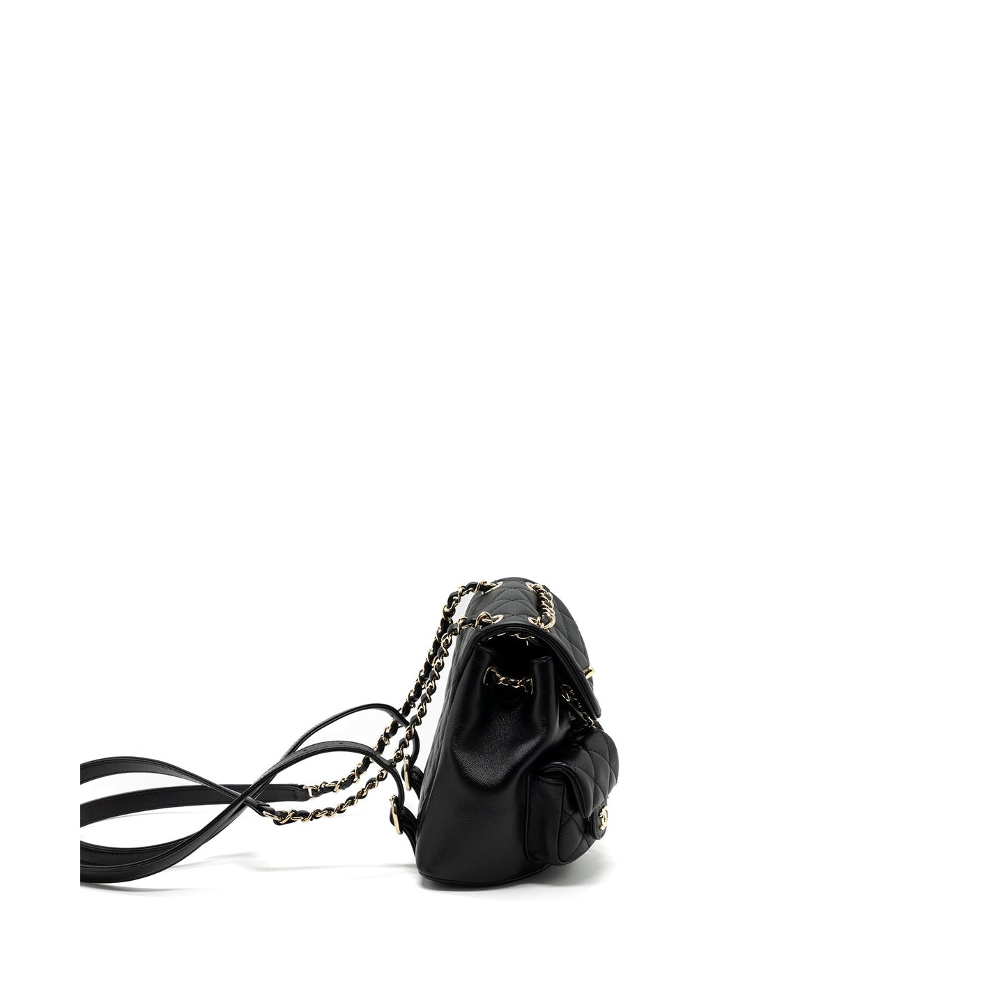 Chanel 23A mini triple pack backpack calfskin black L (microchip )