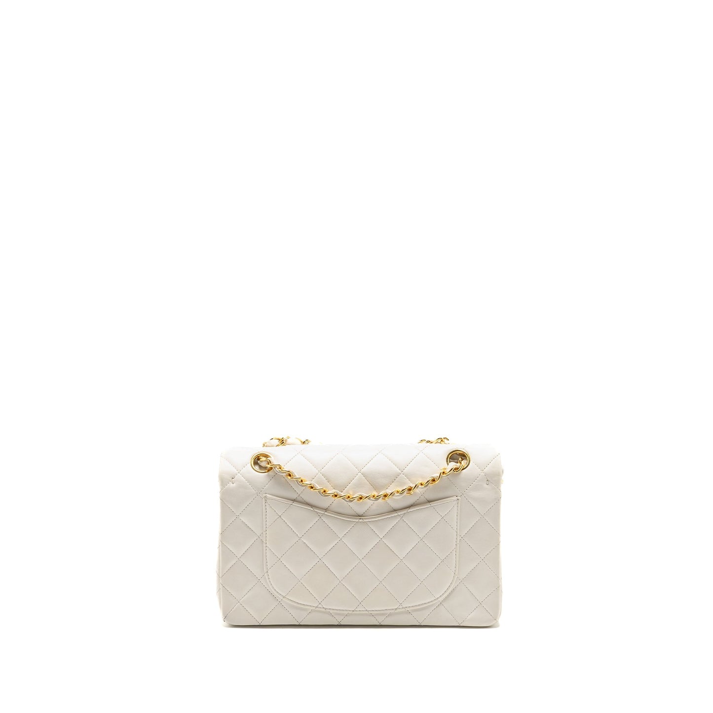 Chanel  Small Classic Double Flap Bag Lambskin White