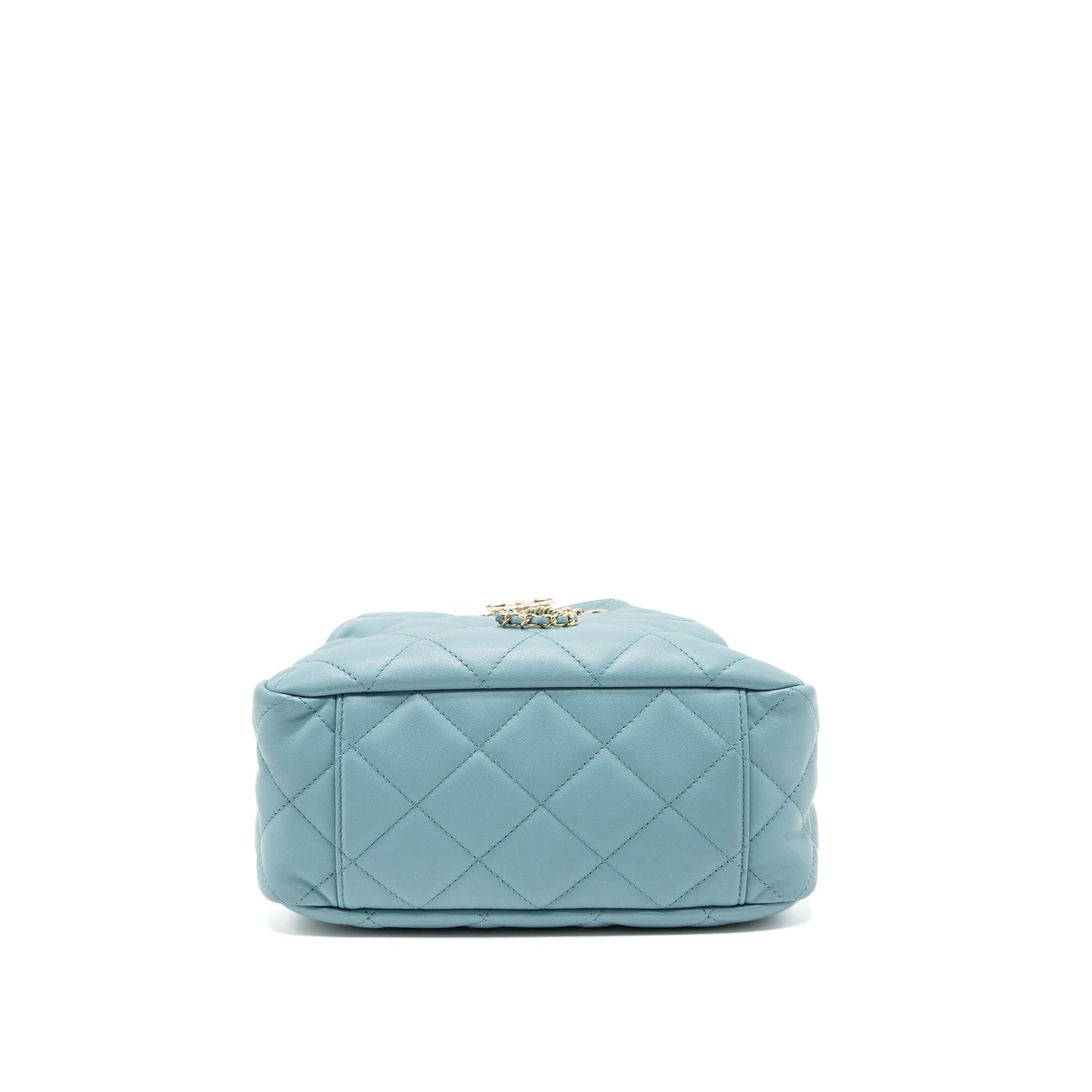 Chanel Bucket Bag Calfskin Light Blue L