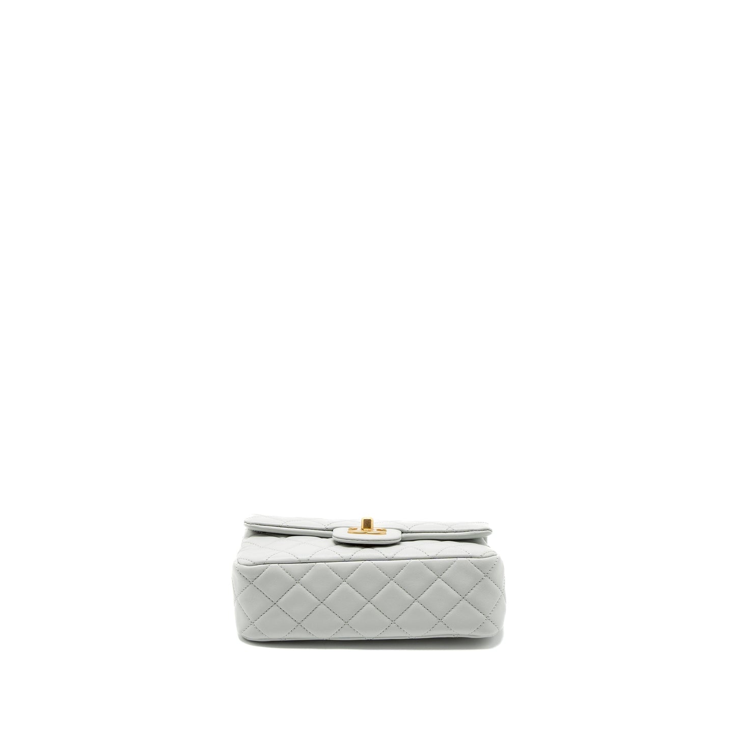Chanel Pearl Crush Mini Rectangular Lambskin Light Grey Brushed  (Microchip)
