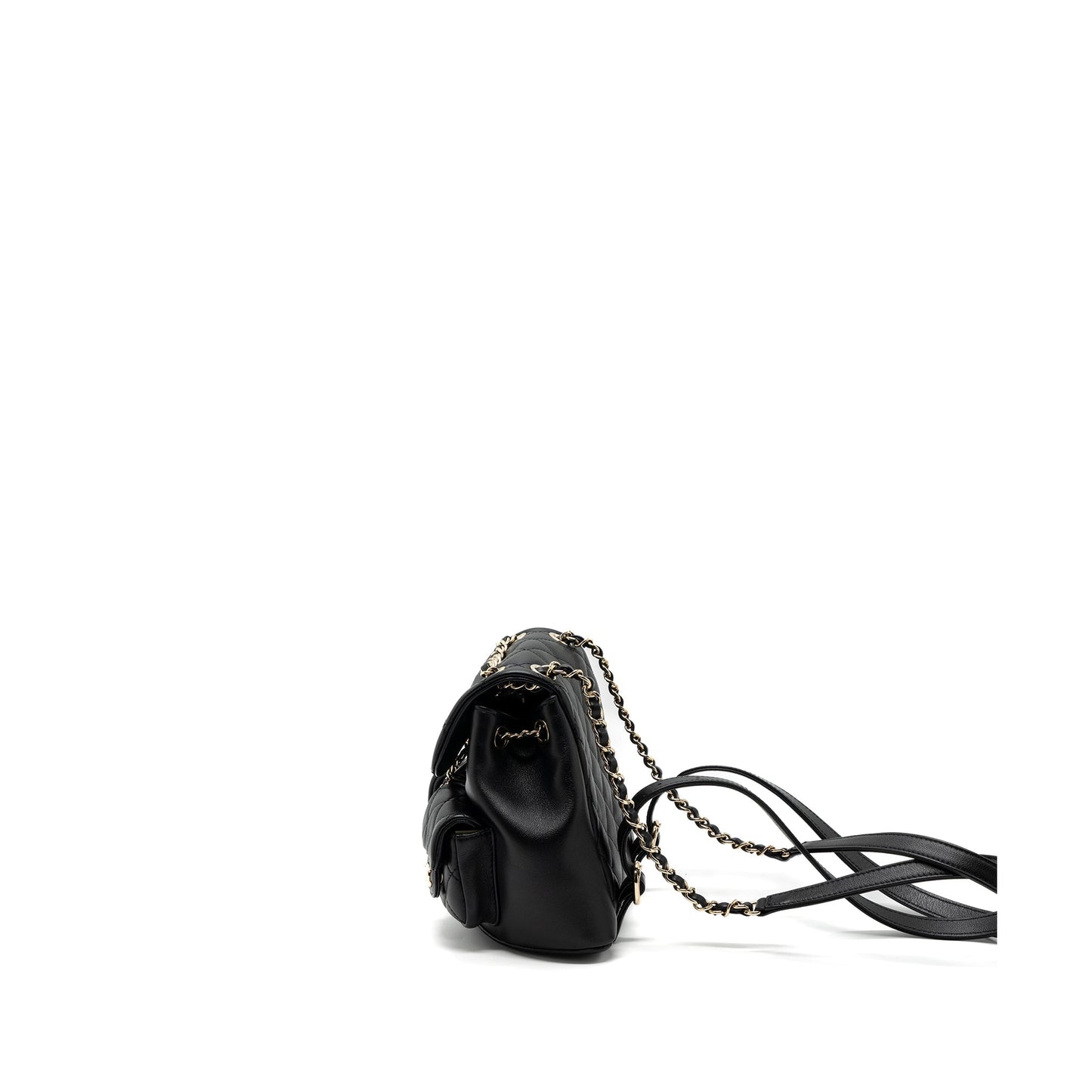 Chanel 23A mini triple pack backpack calfskin black L (microchip )