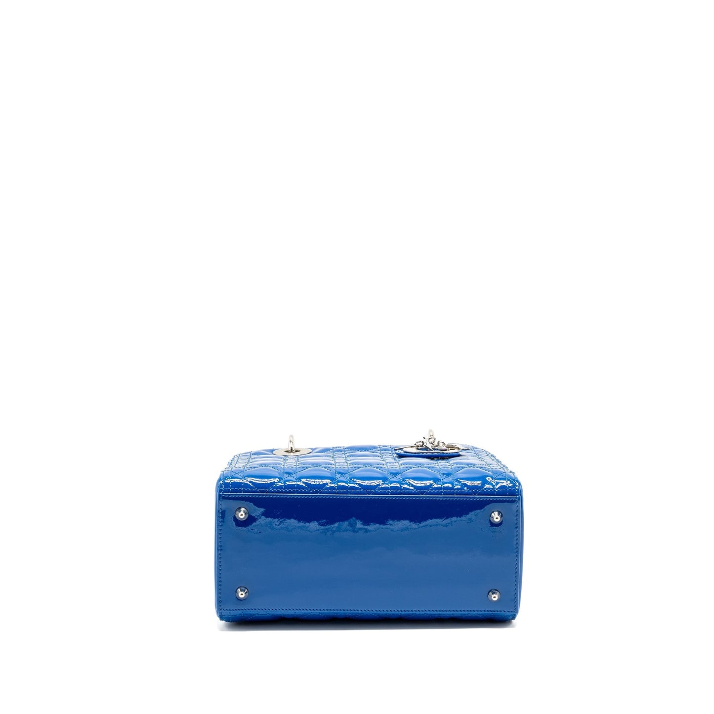 Dior Medium Lady Dior Patent Blue