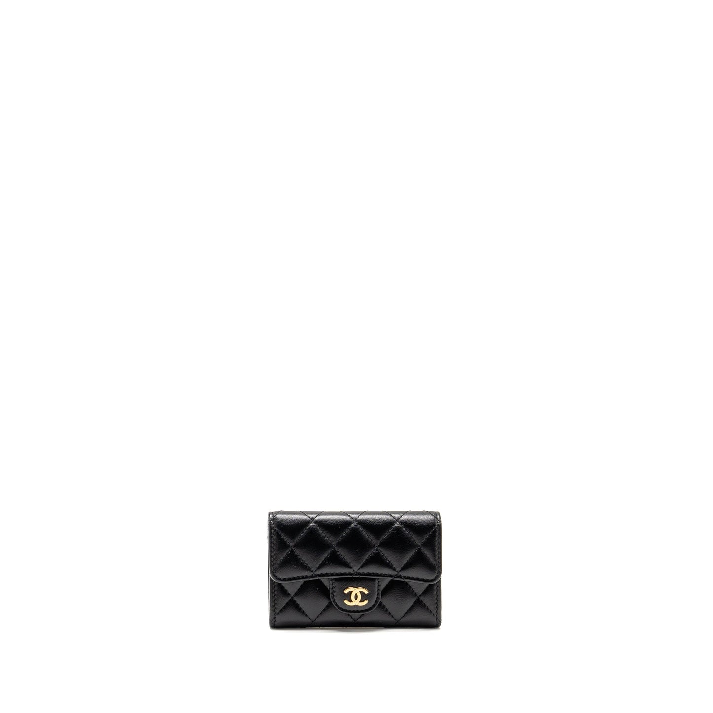Chanel Classic Flap Card Holder Lambskin Black