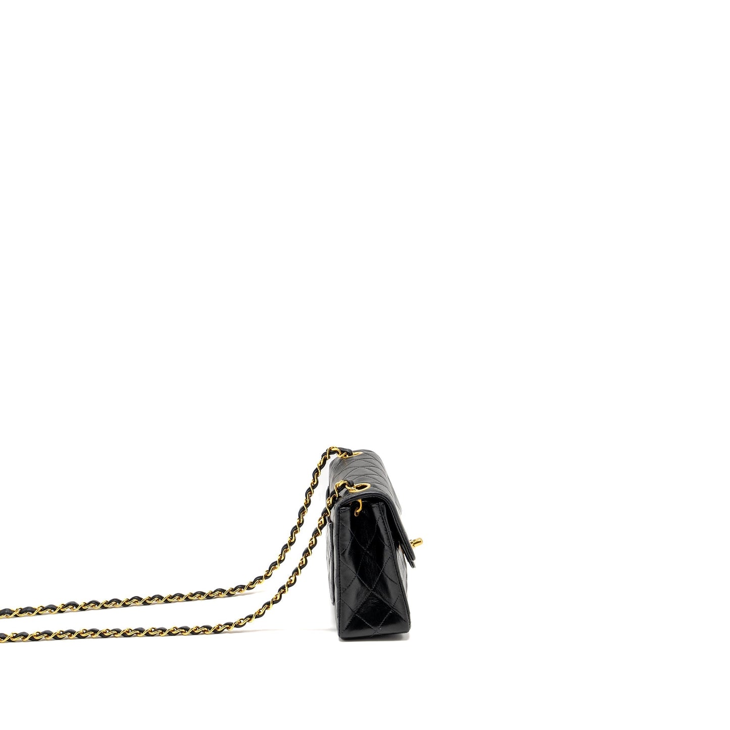 Chanel  Mini Square Flap Bag Lambskin Black