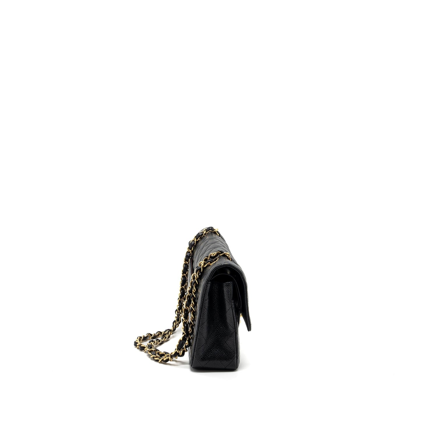 Chanel medium classic double flap bag caviar