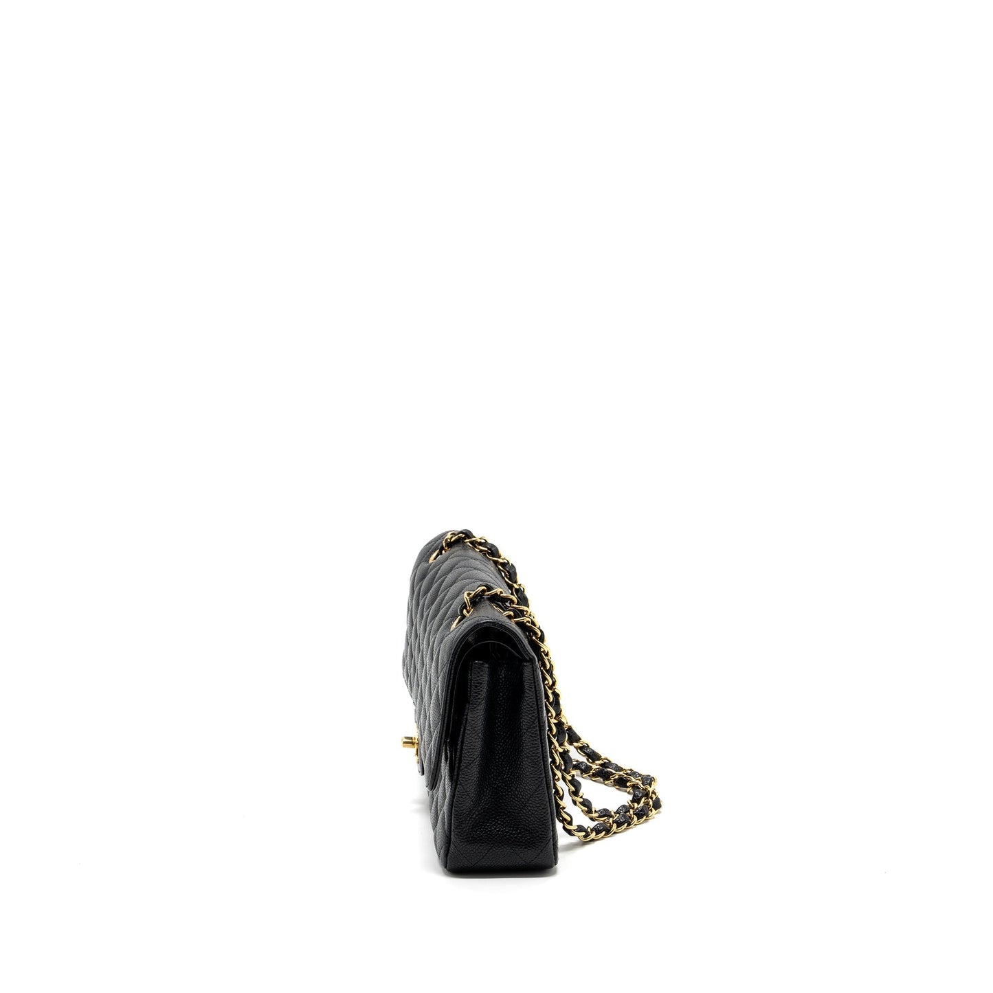 Chanel medium classic double flap bag caviar