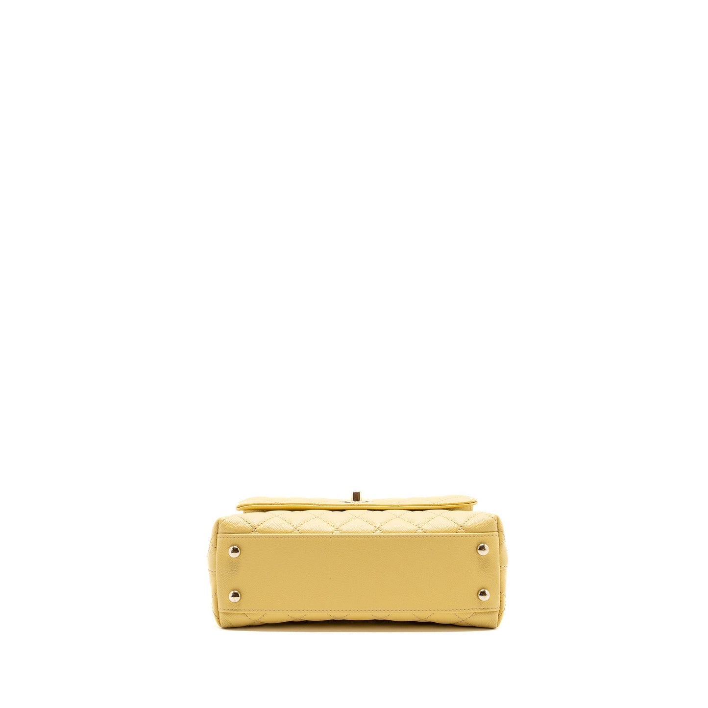 Chanel small coco handle caviar 22P light yellow L (microchip)