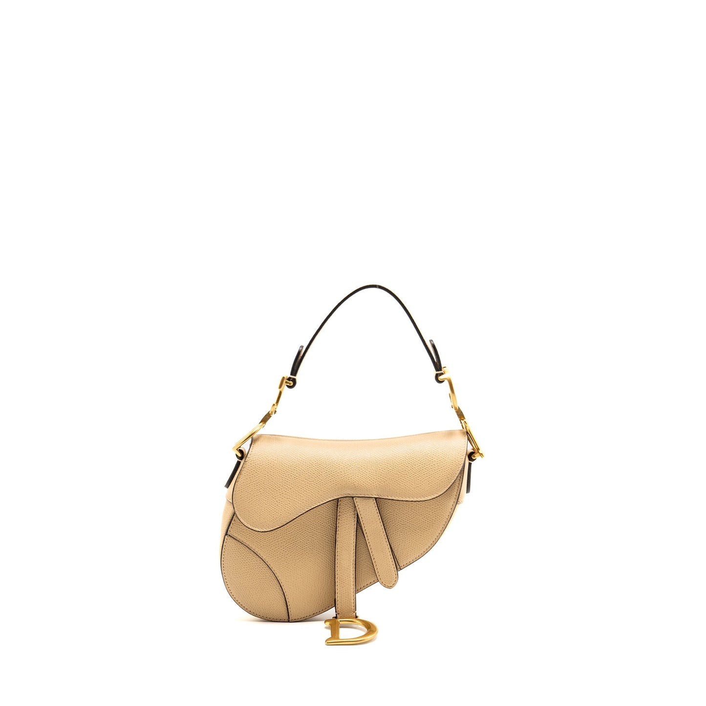 Dior Mini Saddle Purse Calfskin Beige