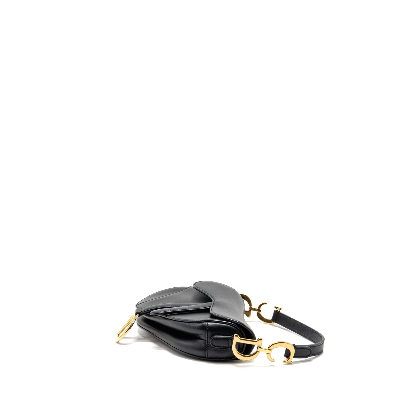 Dior Mini Saddle Purse Calfskin Black
