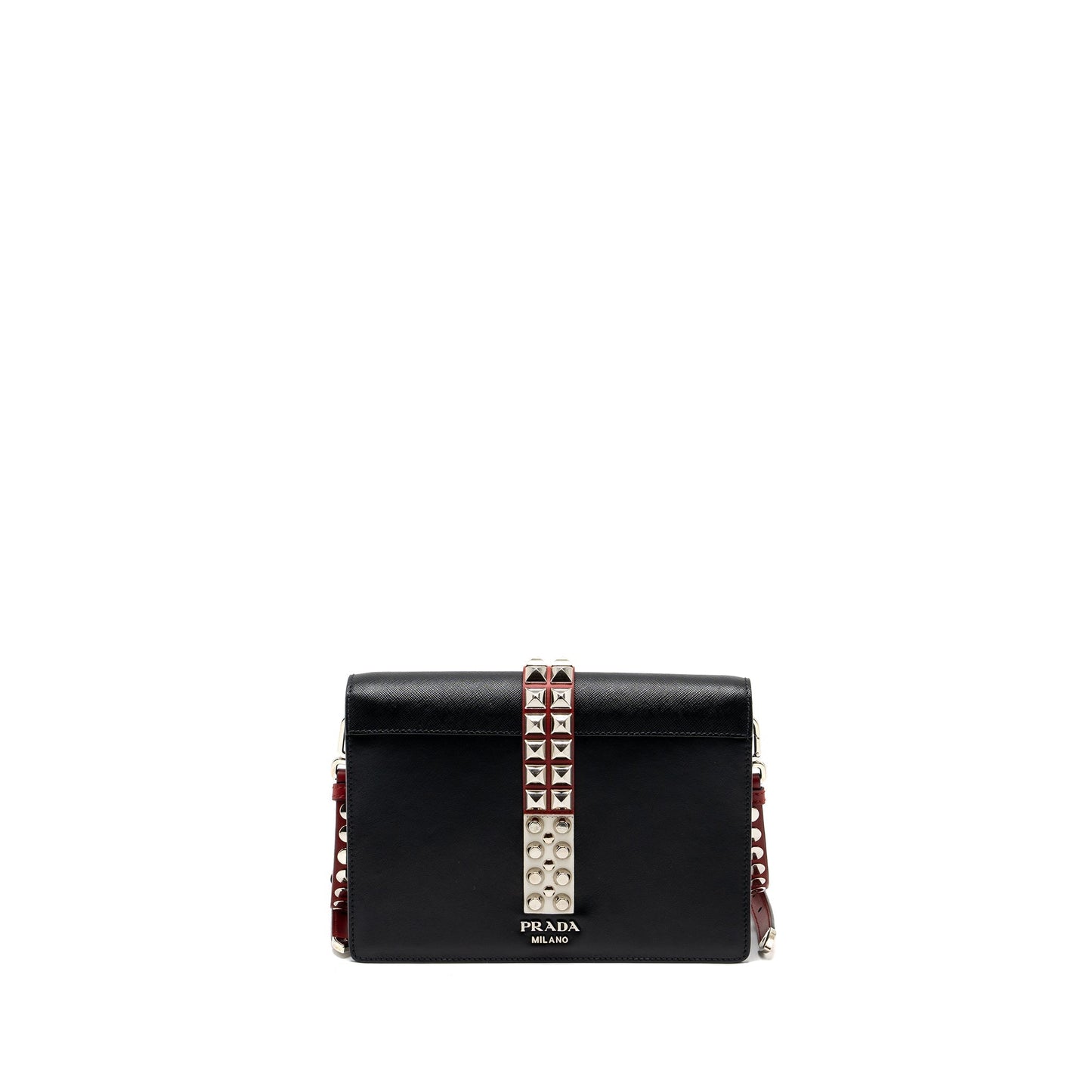 Prada Electra city flap Purse calfskin black / red
